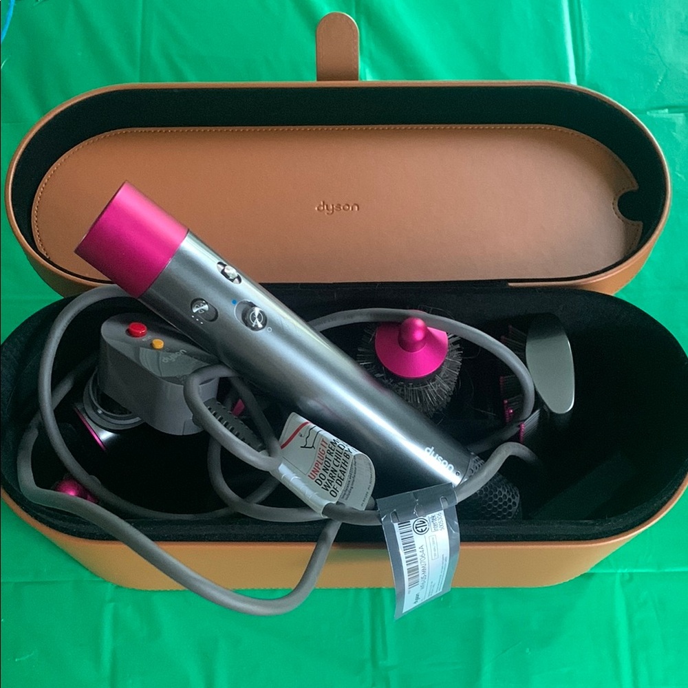Dyson Airwrap with leather case